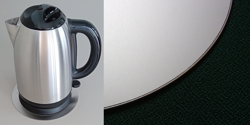 Feuerfeste Brandschutzunterlage aus Aluminium für Wasserkocher